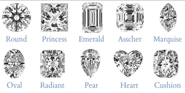شکل تراش های الماس